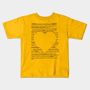 Love in many languages Kids T-Shirt